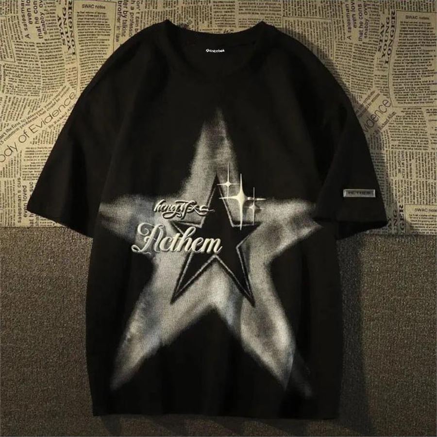 Siyah Acthem Shining Star (Unisex) T-Shirt