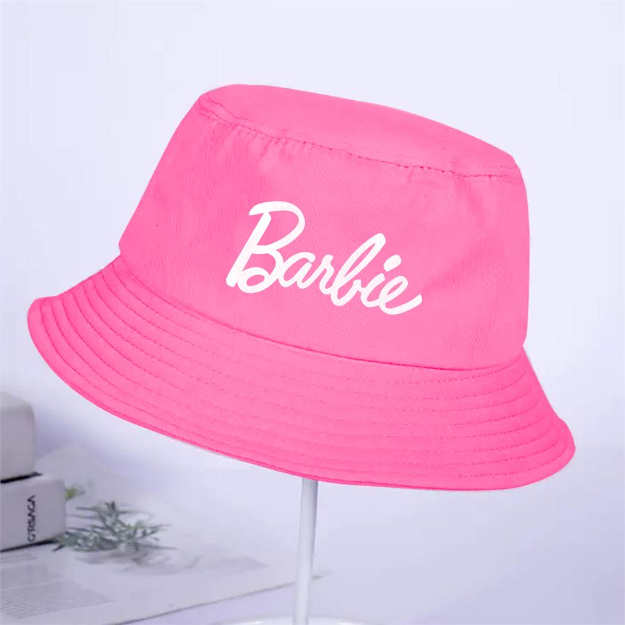 Pembe Barbie Logo Bucket Şapka
