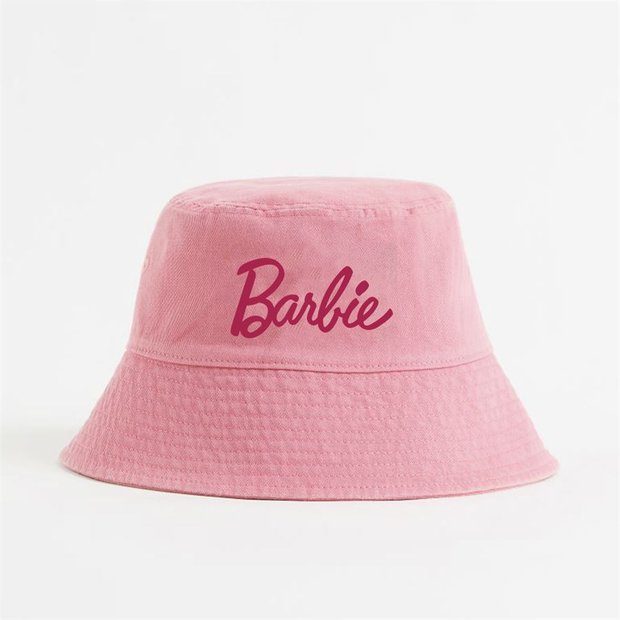 Açık Pembe Barbie Logo Bucket Şapka