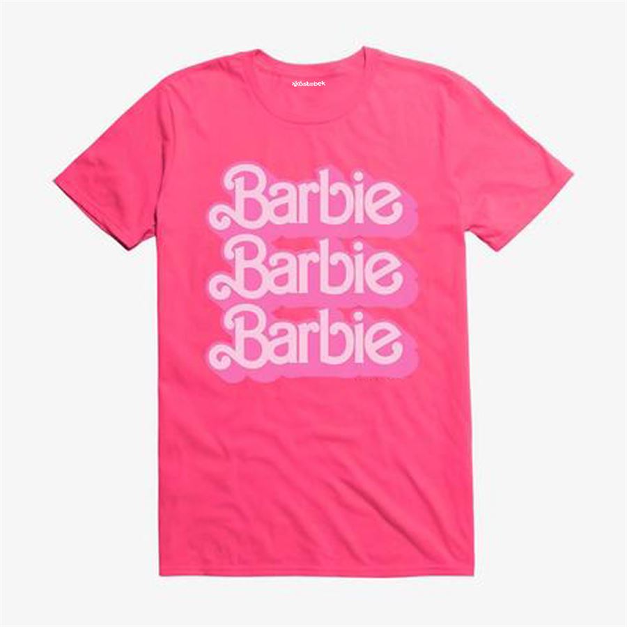 Pembe Triple Barbie Logo Basic (Unisex) T-Shirt