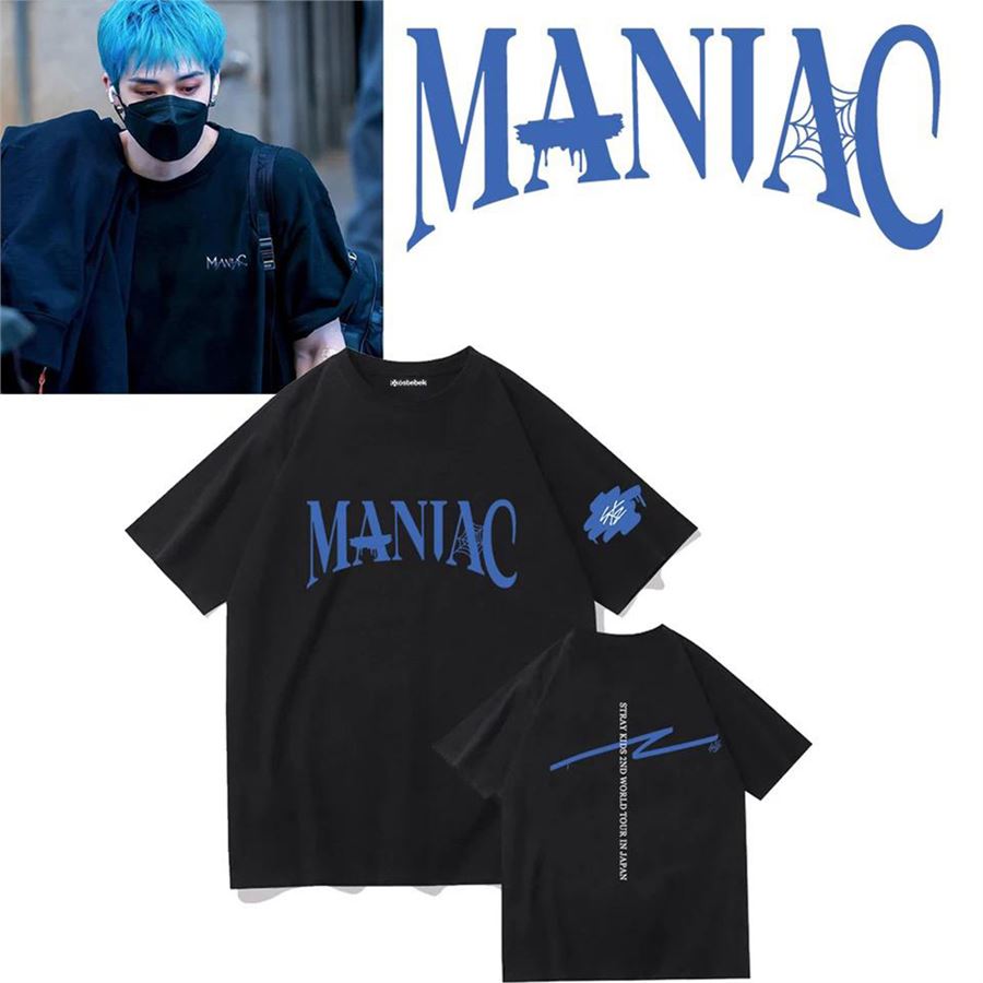 Siyah Stray Kids - Maniac (Unisex) T-Shirt