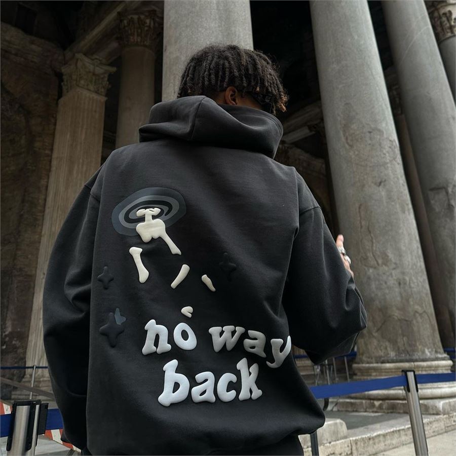 Siyah Trapped In Time No Way Back (Unisex) Kapüşonlu Sweatshirt