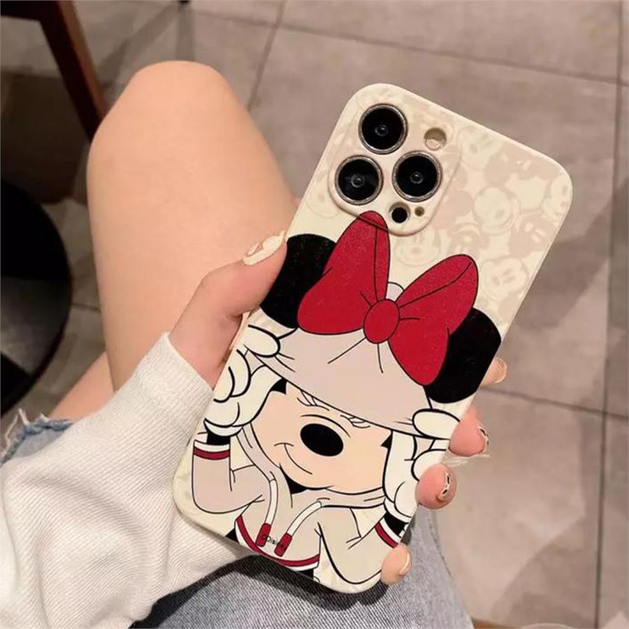 Kapüşonlu Sweatshirt Minnie Mouse İphone Telefon Kılıfları