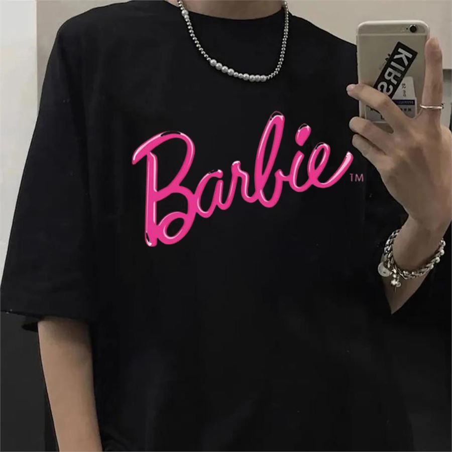 Siyah Barbie Shining Logo (Unisex) T-Shirt