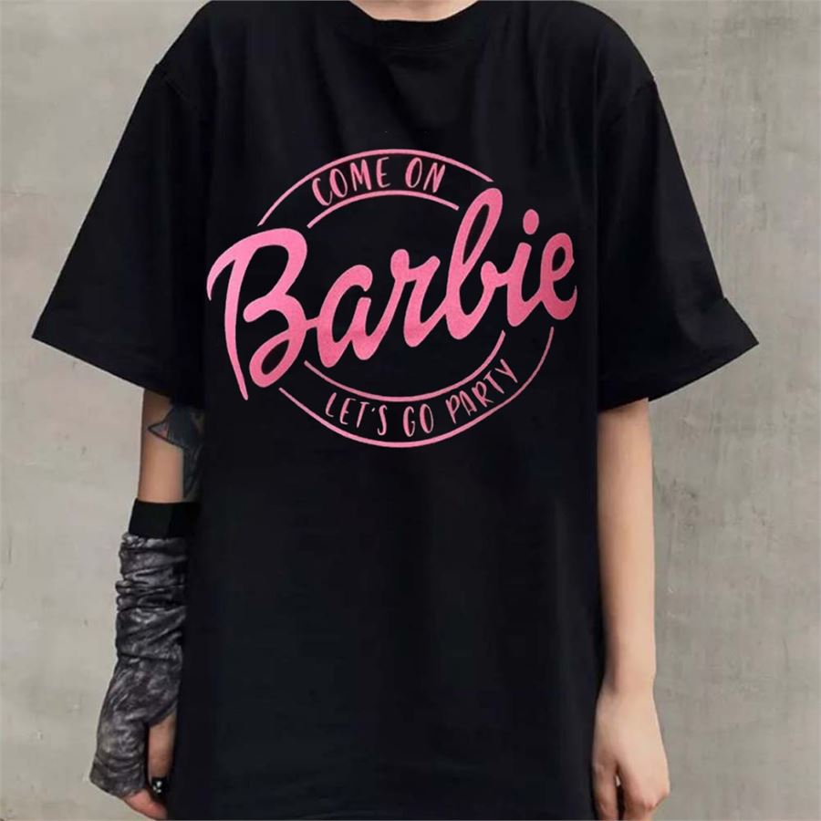 Siyah Come On Barbie Let's Go Party (Unisex) T-Shirt