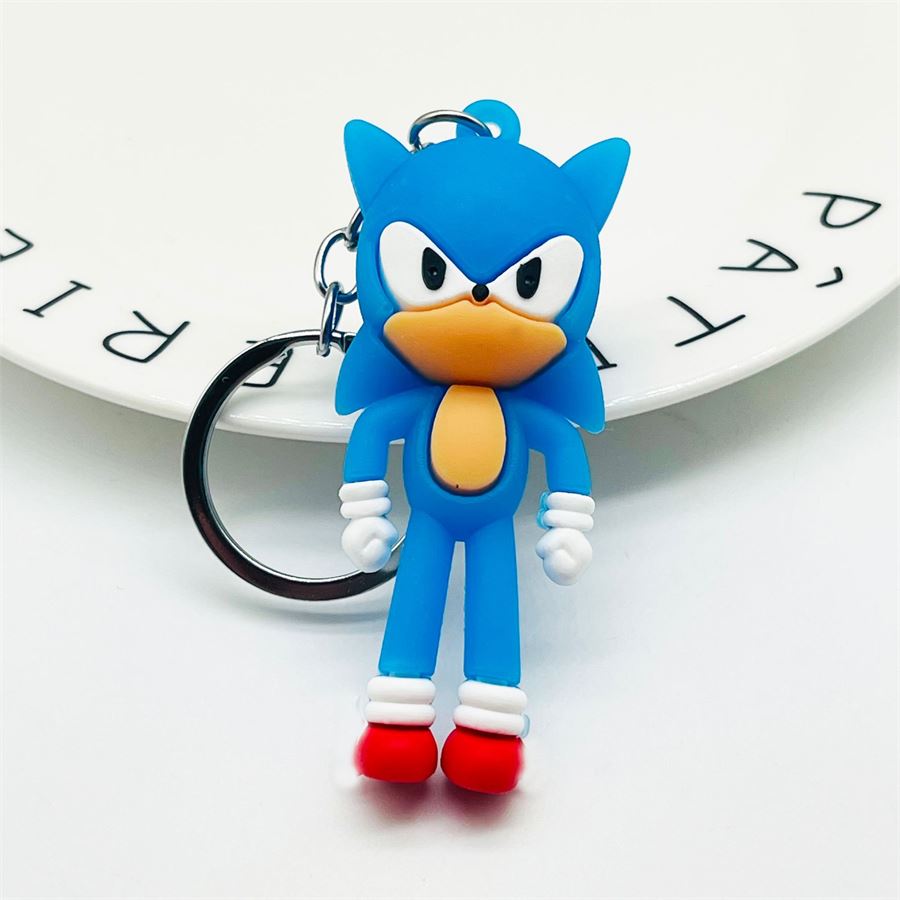 Mavi Kirpi Sonic Silikon Anahtarlık