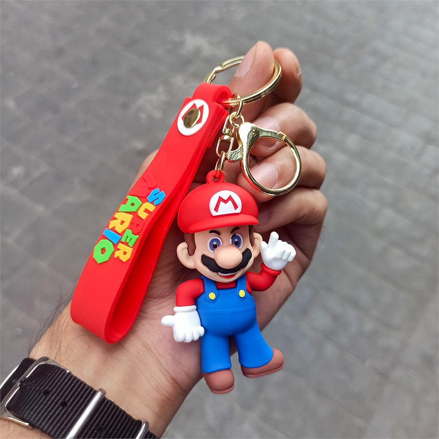 Kırmızı Super Mario Silikon Anahtarlık