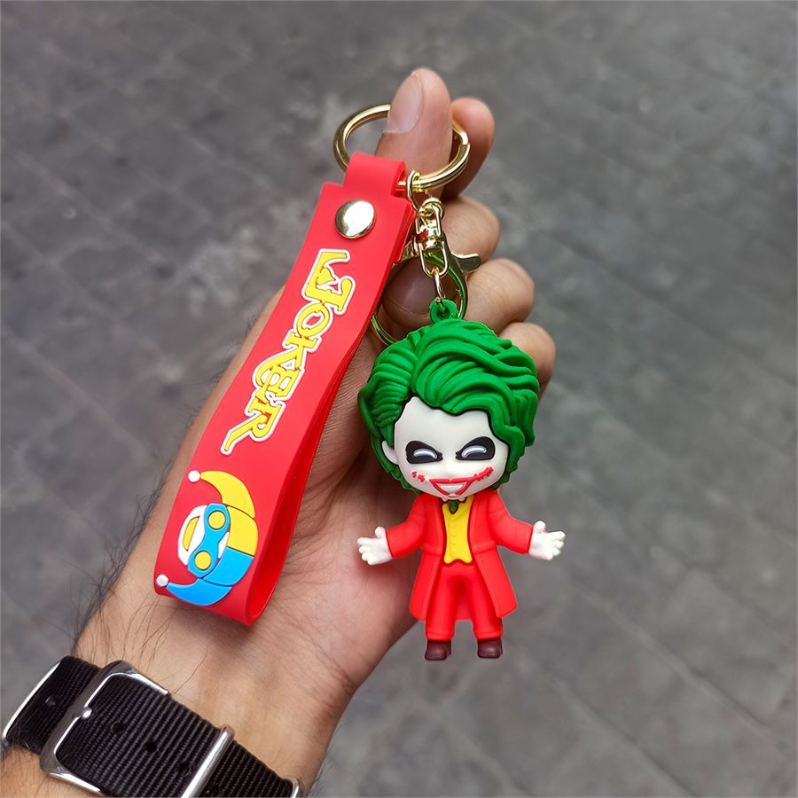Kırmızı DC Joker - Smiley Silikon Anahtarlık