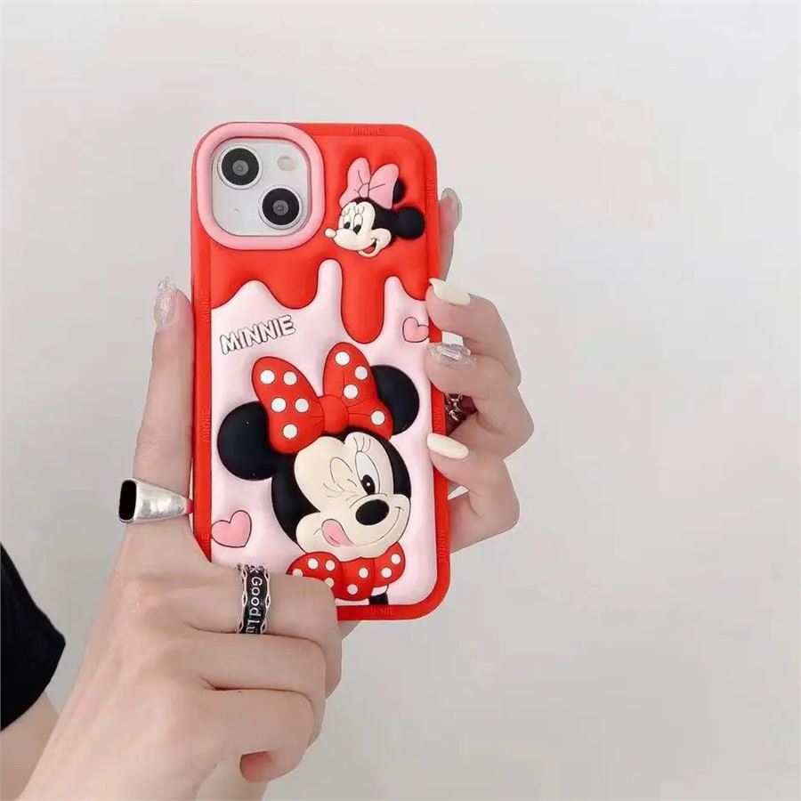 Kırmızı Minnie Mouse Blink İphone Telefon Kılıfları