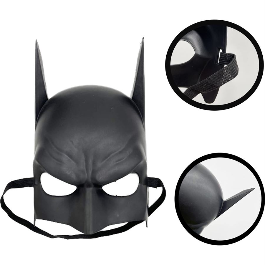 Siyah Yarım Surat Batman Maskesi