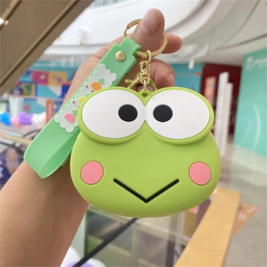 Yeşil Sanrio Frog Silikon Bozuk Para Cüzdanı