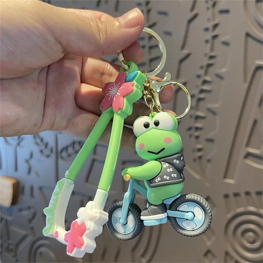 Sanrio Frog Bcycle Team Silikon Anahtarlık