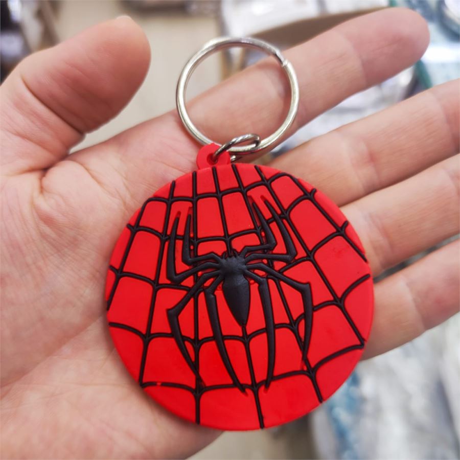 Kırmızı Spider-man Logo Plastik Anahtarlık