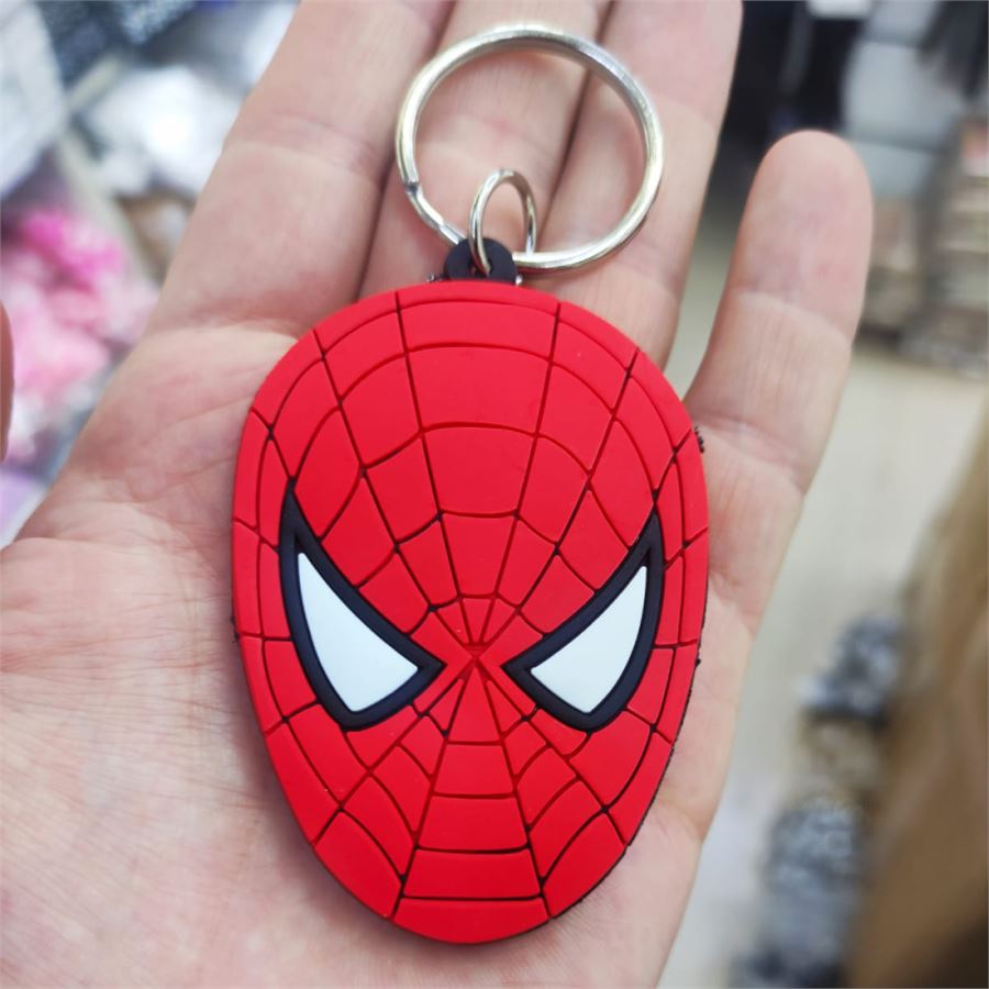 Kırmızı Spider-man Only Face Plastik Anahtarlık