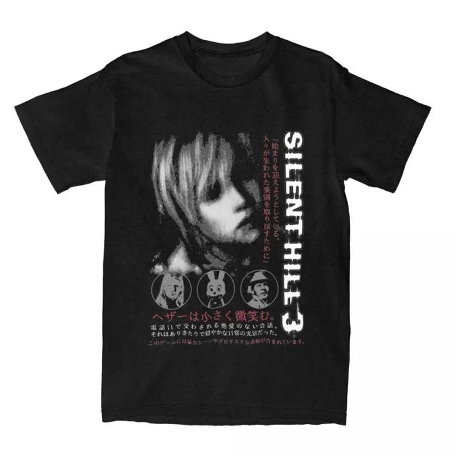 Siyah Silent Hill 3 (Unisex) Kısa Kollu T-Shirt 