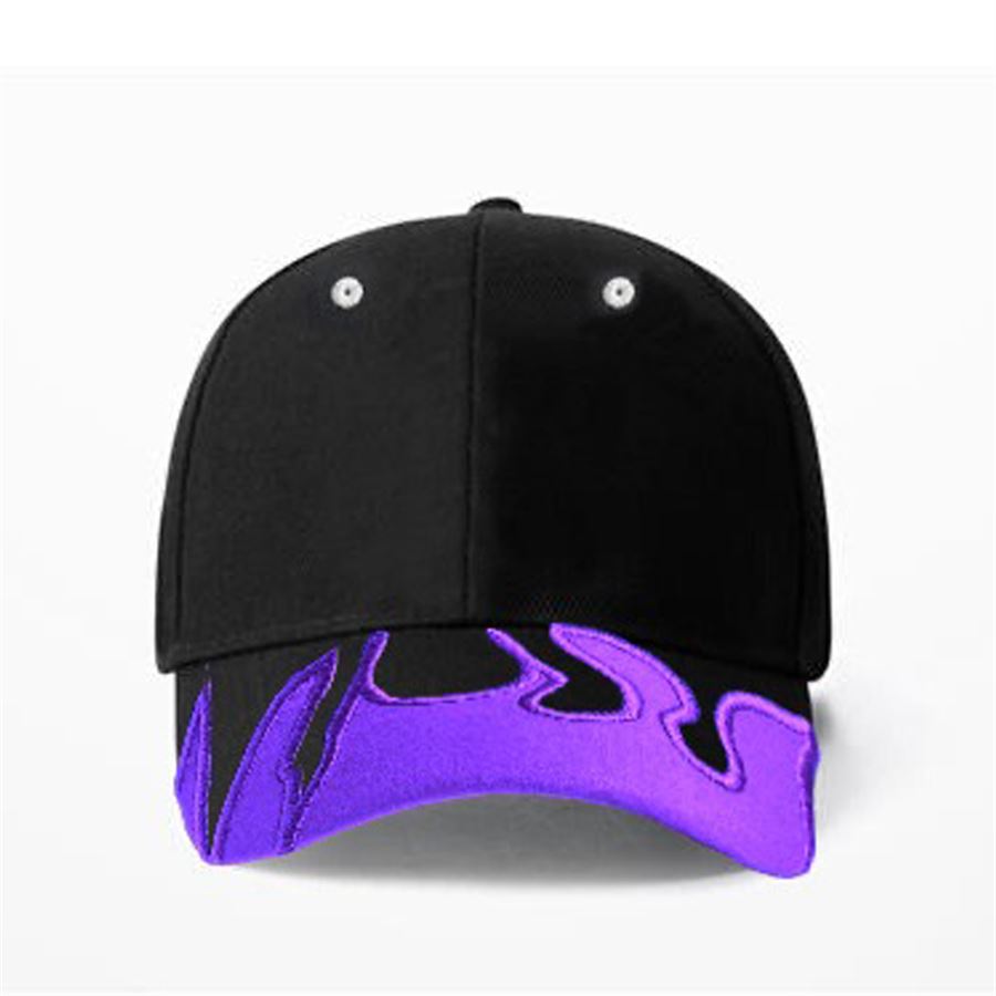 Siyah Purple Flames Şapka
