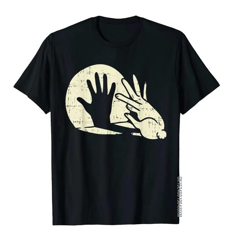 Siyah Rabbit Shadow Play Unisex T-Shirt 
