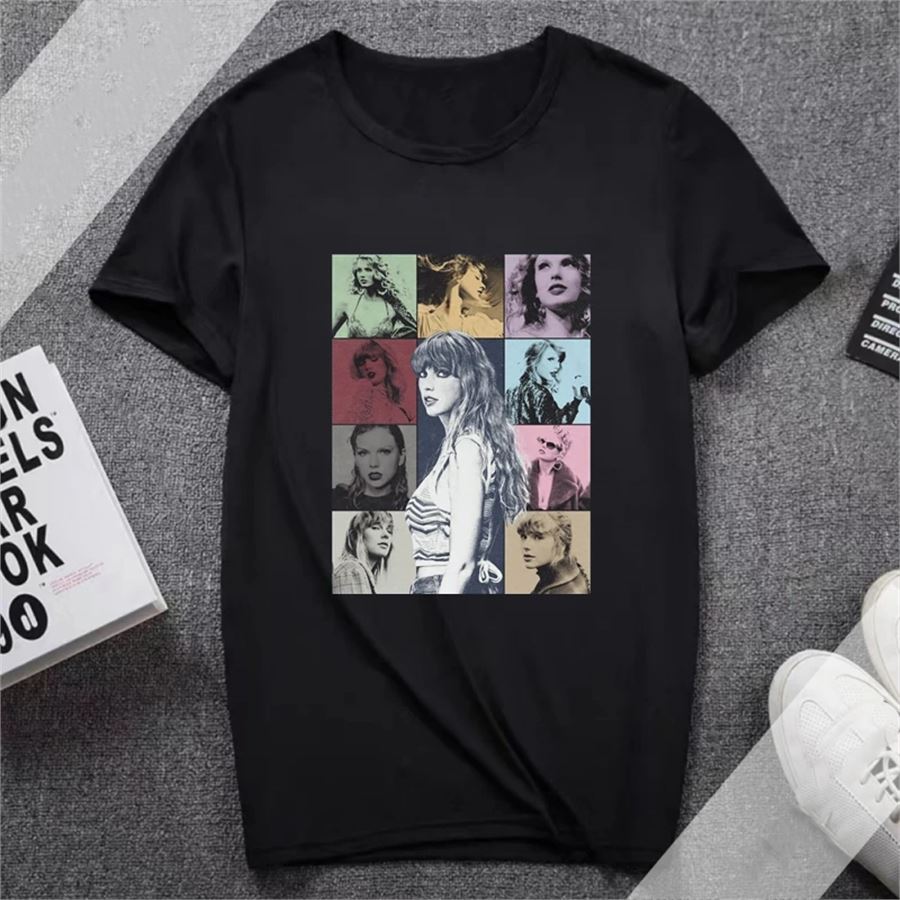Siyah Taylor Swift Collage Unisex T-Shirt