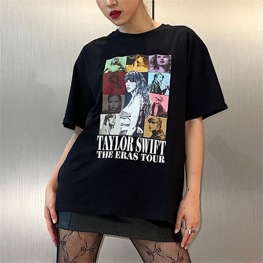 Siyah Taylor Swift The Eras Tour Unisex T-Shirt
